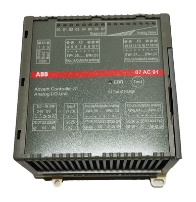 07AC91 GJR5252300R0101 ABB AC31 ماژول I/O آنالوگ 8AC 24VDC AC U/I 12bit+Sign