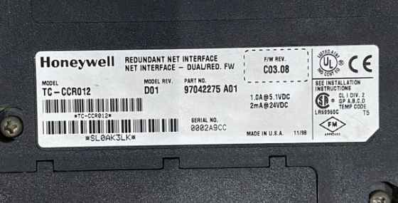 TC-CCR012 ماژول رابط شبکه اضافی Honeywell در موجودی