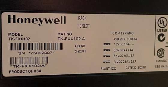 TK-FXX102 Honeywell 10 استخر راک شاسی ماژول I/O PLC ماژول DCS قطعات