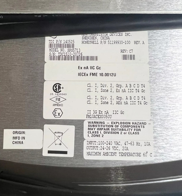51199930-100 Honeywell سیستم کنترل PLC قفسه اصلی برق