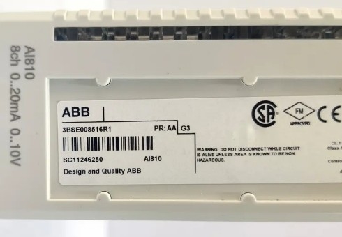 ABB AI810 3BSE008516R1 ماژول ورودی آنالوگ 8 کانال ماژول PLC 800XA