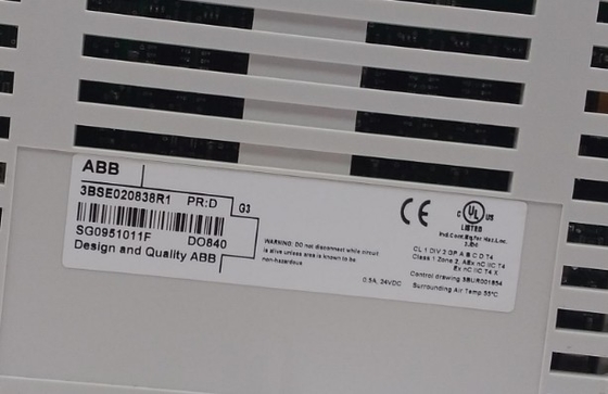 ABB DO840 3BSE020838R1 ماژول خروجی دیجیتال 24 ولت S/R 16 کانال S800 ماژول I/O