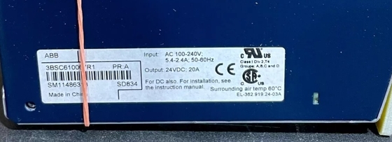 ABB SD834 3BSC610067R1 منبع برق S800 ماژول I/O DCS قطعات موجود