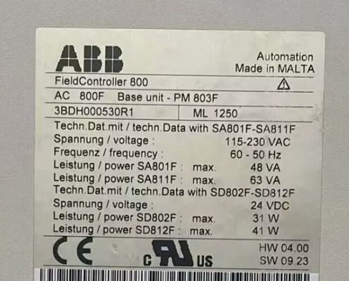 ABB PM803F 3BDH000530R1 واحد پایه 16 MB واحد مرکزی رم با باتری