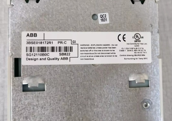 ABB SB822 3BSE018172R1 واحد باتری شارژ پذیر S800 ماژول I/O