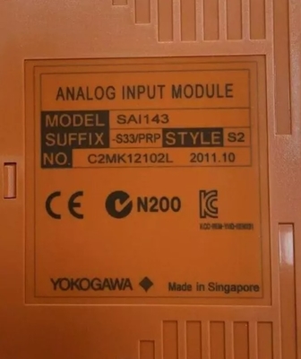 SAI143-S33 YOKOGAWA ماژول ورودی / خروجی آنالوگ (برای FIO) واحد کنترل ایمنی و واحد گره ایمنی