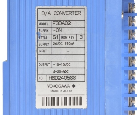 F3DA02-0NS1 YOKOGAWA ماژول خروجی دیجیتال آنالوگ D/A کنورتر PLC