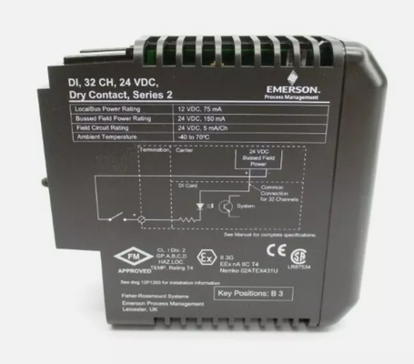 KJ3203X1-BA1 Emerson DI 32 کانال 24 VDC کارت تماس خشک