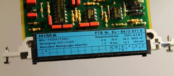 F6204 HIMA PLC Module بهبود بهره وری کنترل کننده سیستم ماژول تغذیه