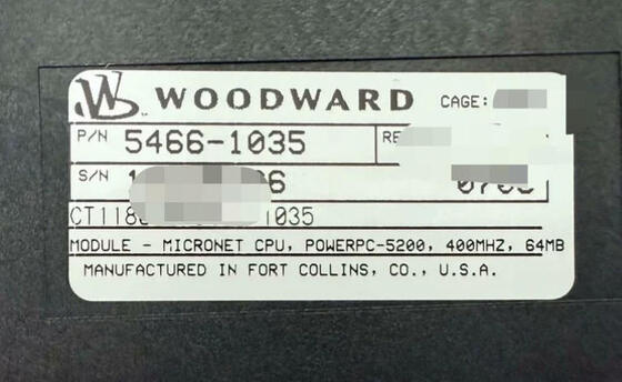 5466-1035 ماژول Woodward Micronet-CPU با رابط های ارتباطی متعدد و پیکربندی ساده یا اضافی