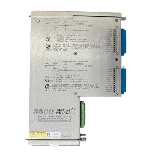 3500/42M-05-00 135489-02 ماژول ورودی و خروجی بنتلی نوادا با موانع داخلی