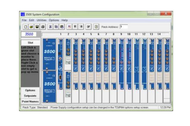 نرم افزار پیکربندی ریک Bently Nevada 3500/01 با رابط کاربر پسند برای راه اندازی سیستم و نمایش داده های زمان واقعی