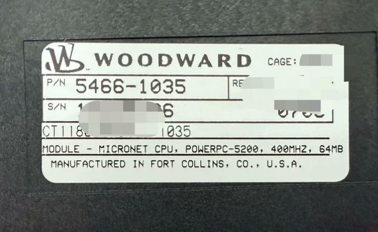 5466-1035 ماژول Woodward Micronet-CPU با رابط های ارتباطی متعدد و پیکربندی ساده یا اضافی