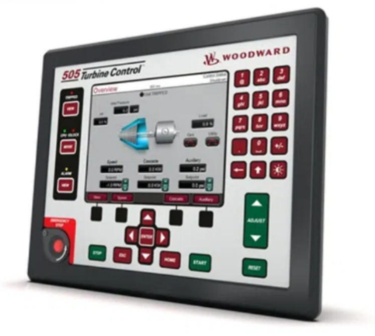 کنترلر توربین دیجیتال گاورنر سری Woodward 8200-1302 505D با دقت کنترل سرعت ± 0.05٪، 8 ورودی قابل تنظیم و زمان پاسخگویی کمتر از 10 میلی ثانیه