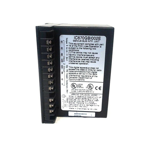 IC670GBI002 GE Fanuc GE Field I/O Field Control Bus Unit General Electric